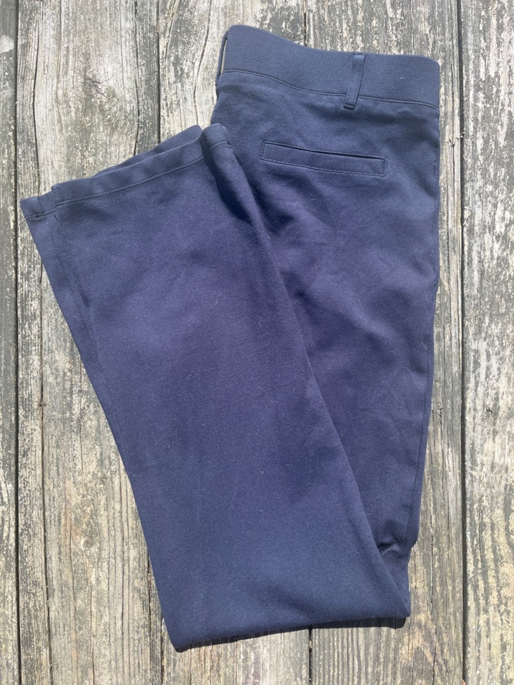 Betabrand Stretchy Pull-On Straight Leg Pants Large Petite
